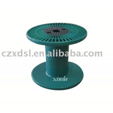 blue plastic cable drum